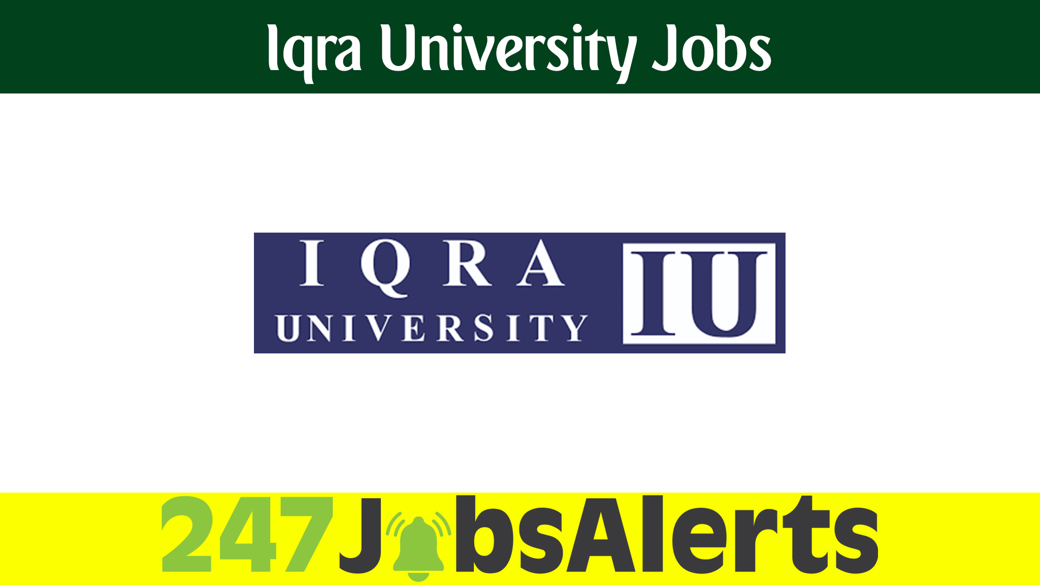 Iqra University Jobs